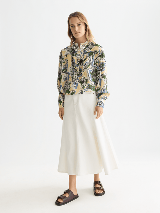 Scotch & Soda | Pin Tuck Long Sleeve Shirt | Lucky Bandana Multi | Palm Boutique