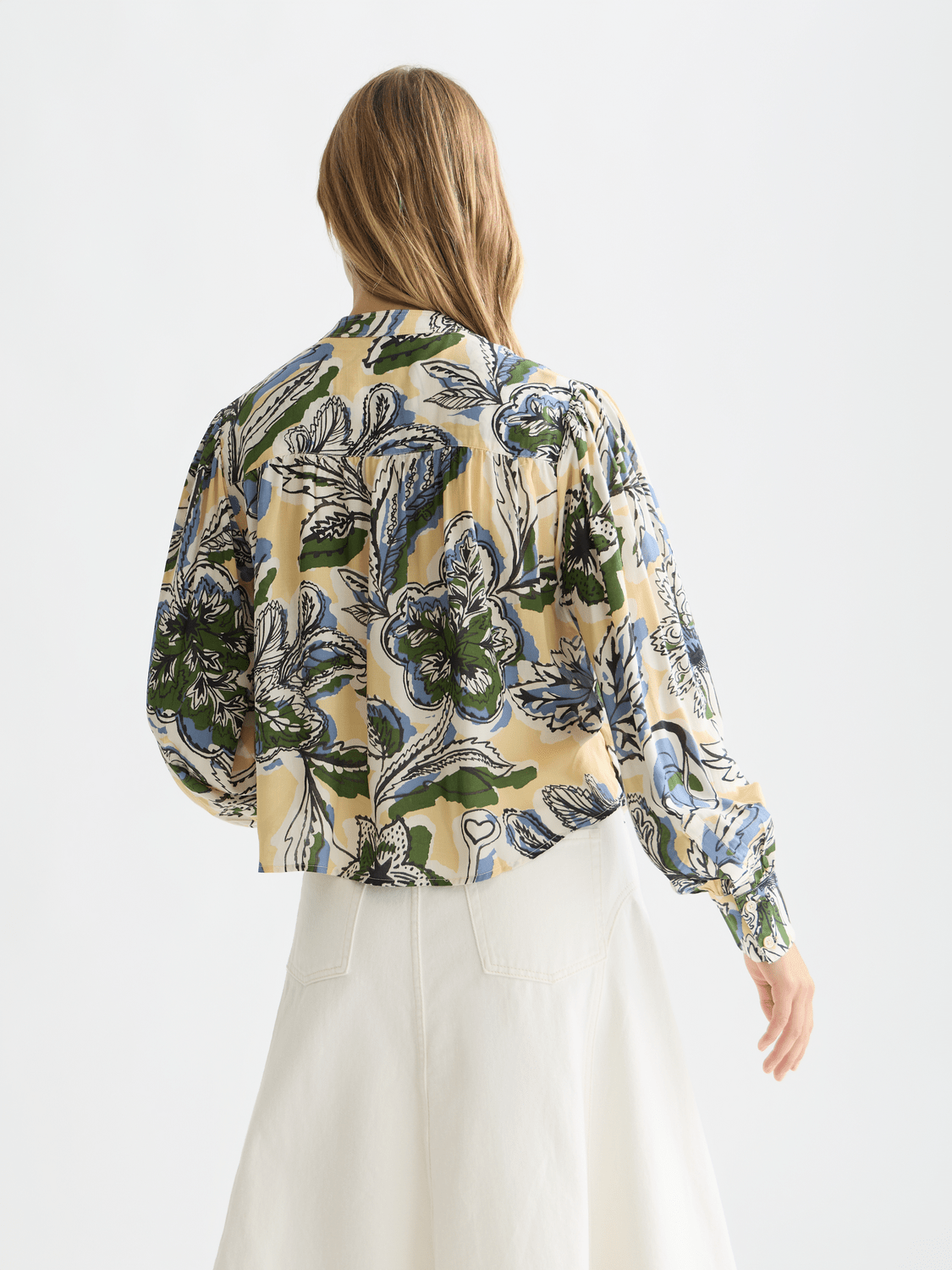Scotch & Soda | Pin Tuck Long Sleeve Shirt | Lucky Bandana Multi | Palm Boutique