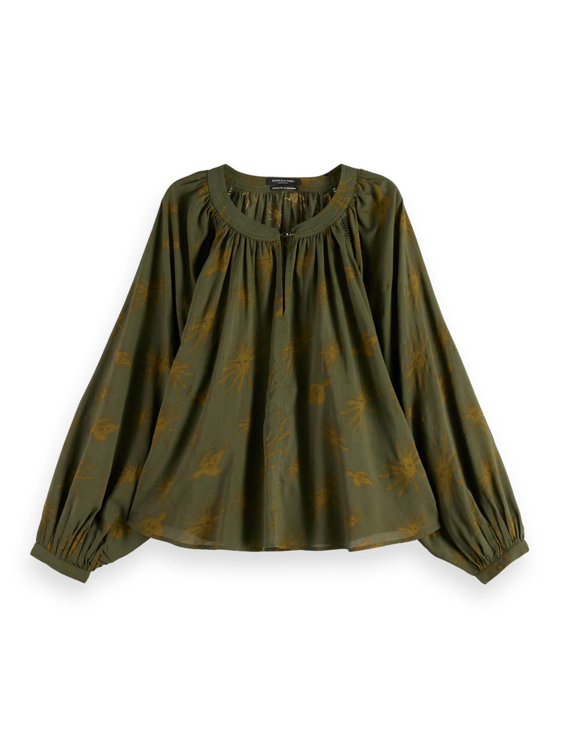 Scotch & Soda | Printed Modal top | Mystic Sky Olive | Palm Boutique