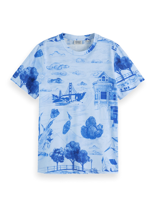 Scotch & Soda | Printed Regular Fit T-shirt | Journey of the Free | Palm Boutique