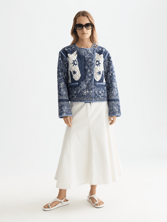 Scotch & Soda | Reversible Printed Quilted Jacket | Horse Bandana | Palm Boutique