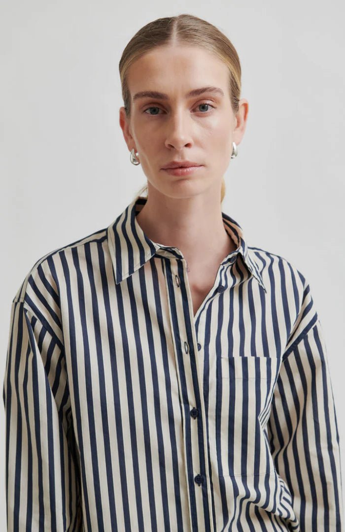 Second Female | Aila Stripe Shirt | Trench Coat | Palm Boutique