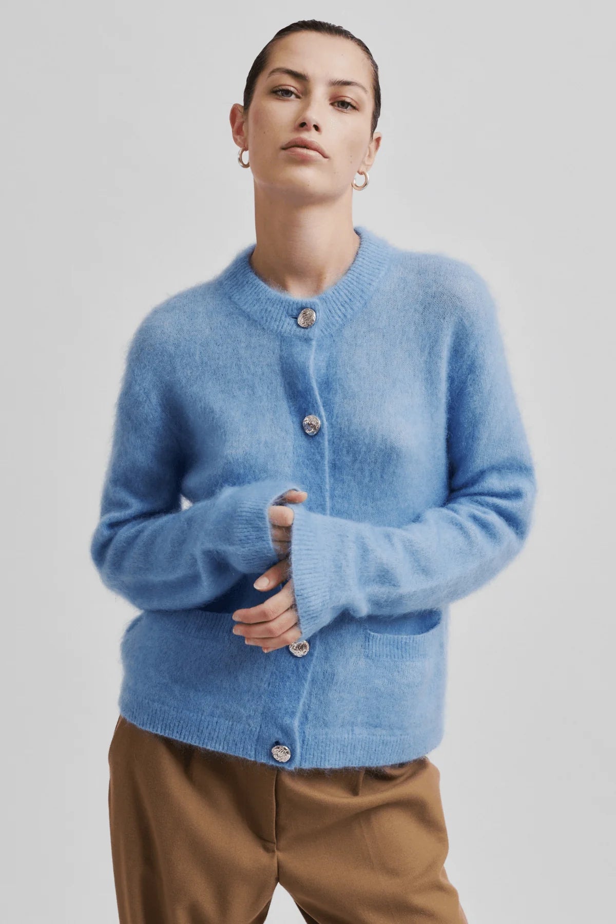 Second Female | Anneleen Knit Cardigan | Vista Blue | Palm Boutique