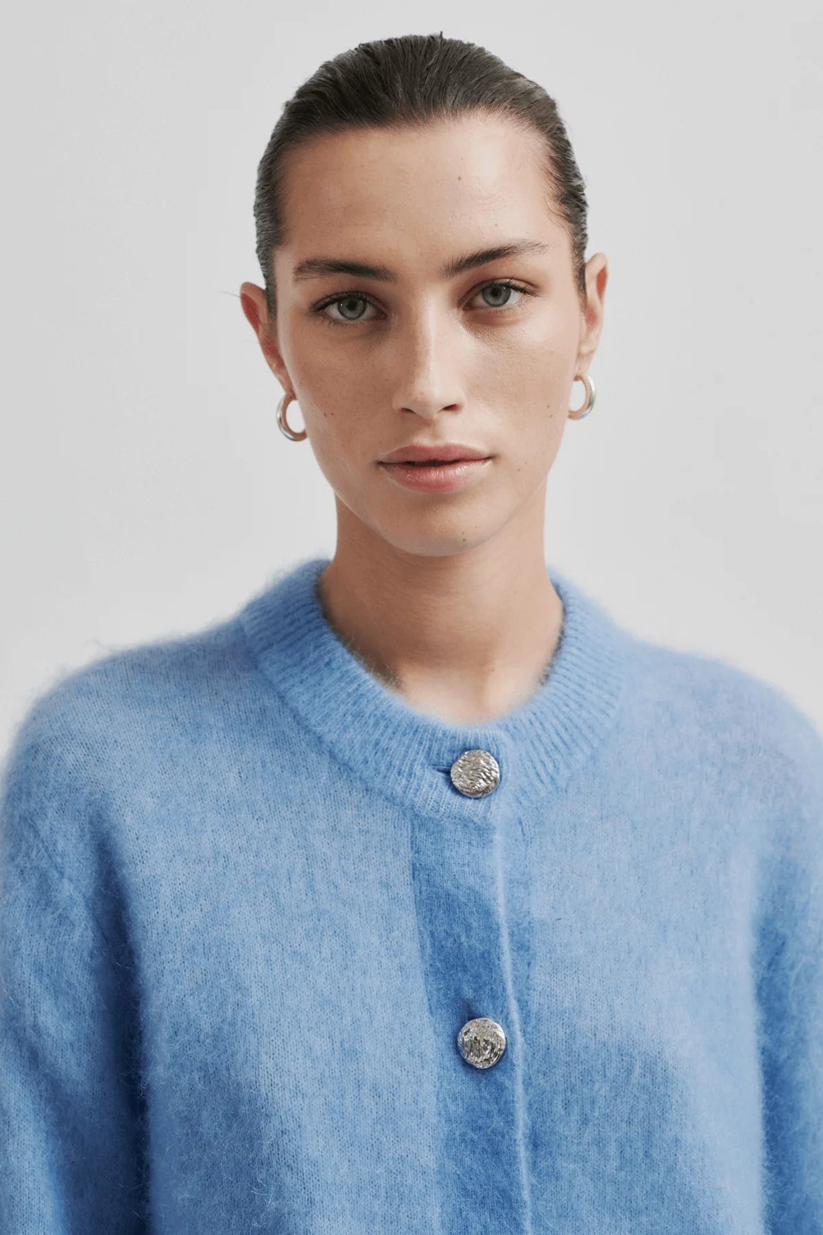 Second Female | Anneleen Knit Cardigan | Vista Blue | Palm Boutique