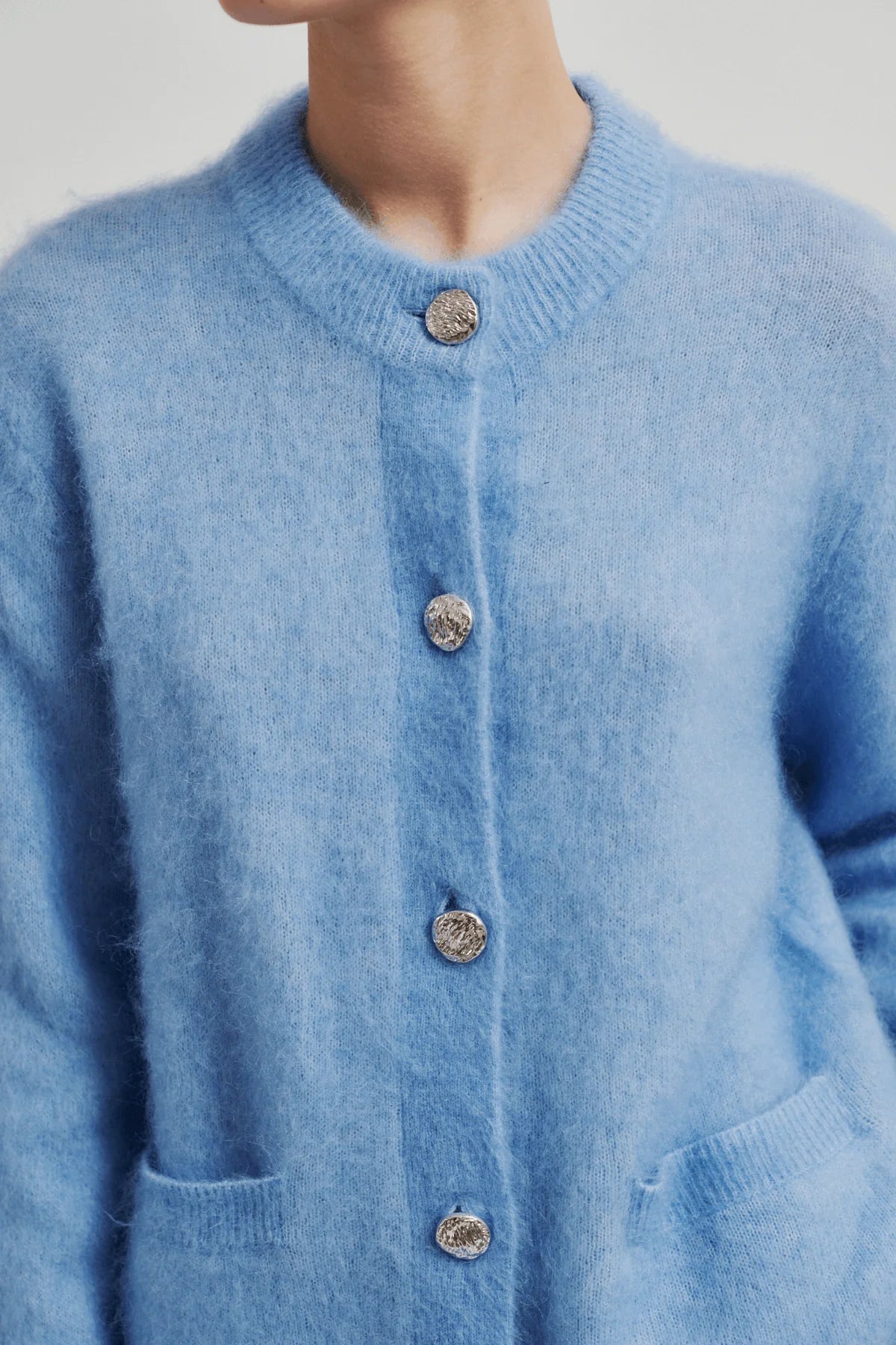 Second Female | Anneleen Knit Cardigan | Vista Blue | Palm Boutique