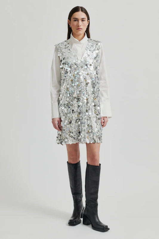 Second Female | Audra Dress | Silver | Palm Boutique