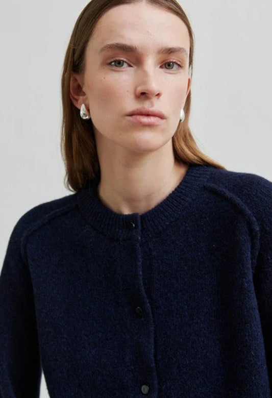 Second Female | Banja Knit Raglan Cardigan | Carbon | Palm Boutique