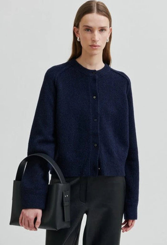 Second Female | Banja Knit Raglan Cardigan | Carbon | Palm Boutique