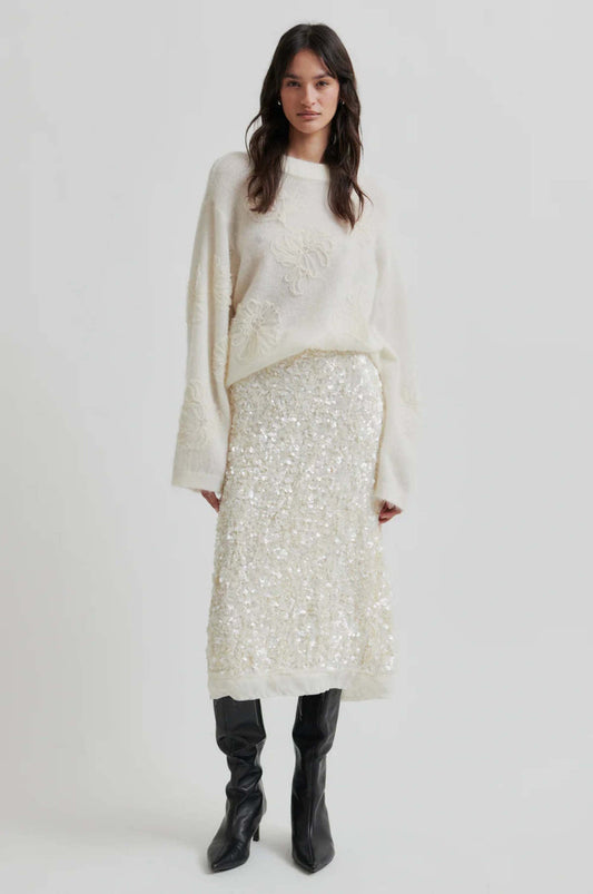 Second Female | BellaRose Knit O - Neck | Tofu | Palm Boutique