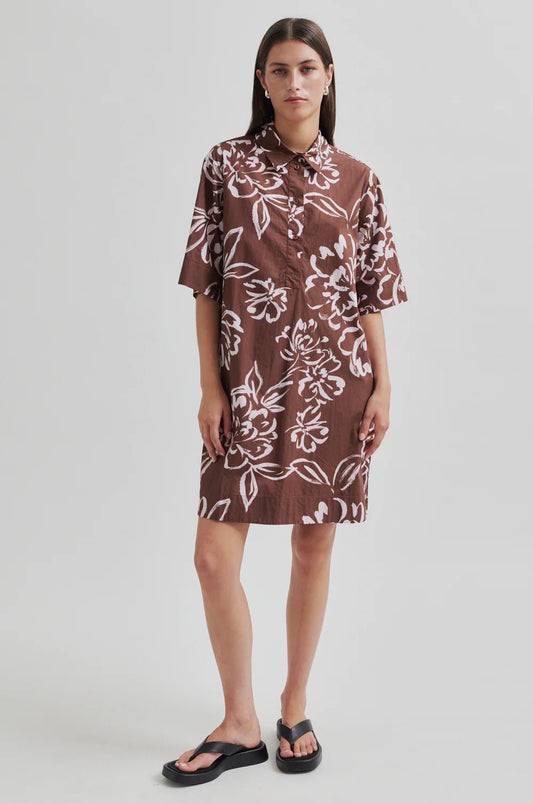 Second Female | Bloem Tunic Dress | Cappucino | Palm Boutique