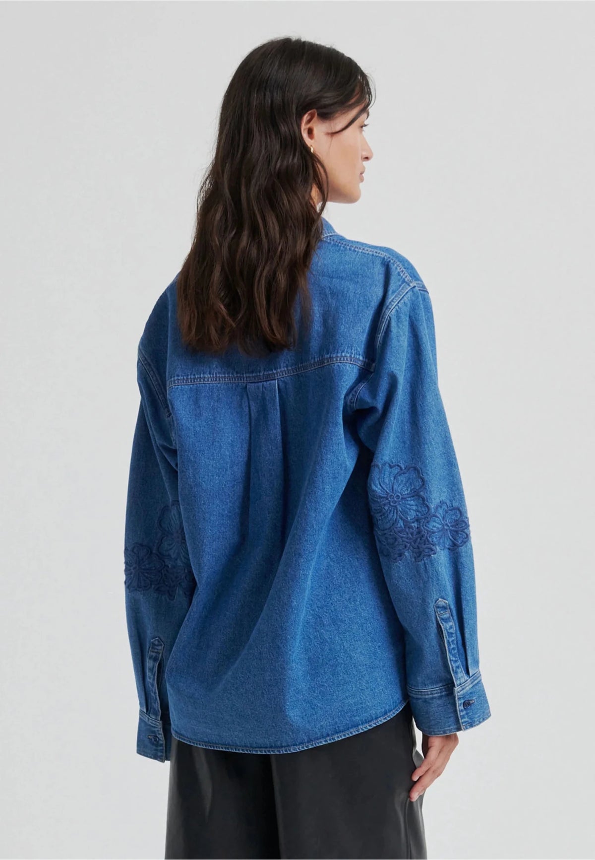 Second Female | Cornelia Denim Shirt | Blue Denim | Palm Boutique