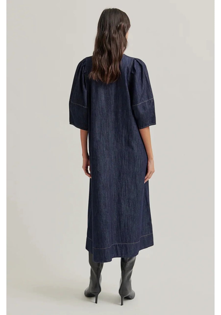 Second Female | Dera Denim Dress | Dark Denim Blue | Palm Boutique