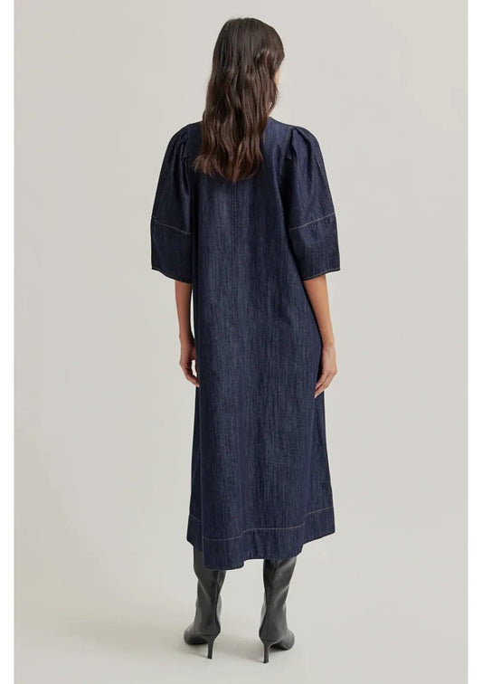 Second Female | Dera Denim Dress | Dark Denim Blue | Palm Boutique
