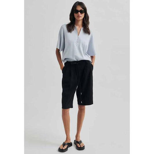 Second Female | Fique String Shorts | Black | Palm Boutique
