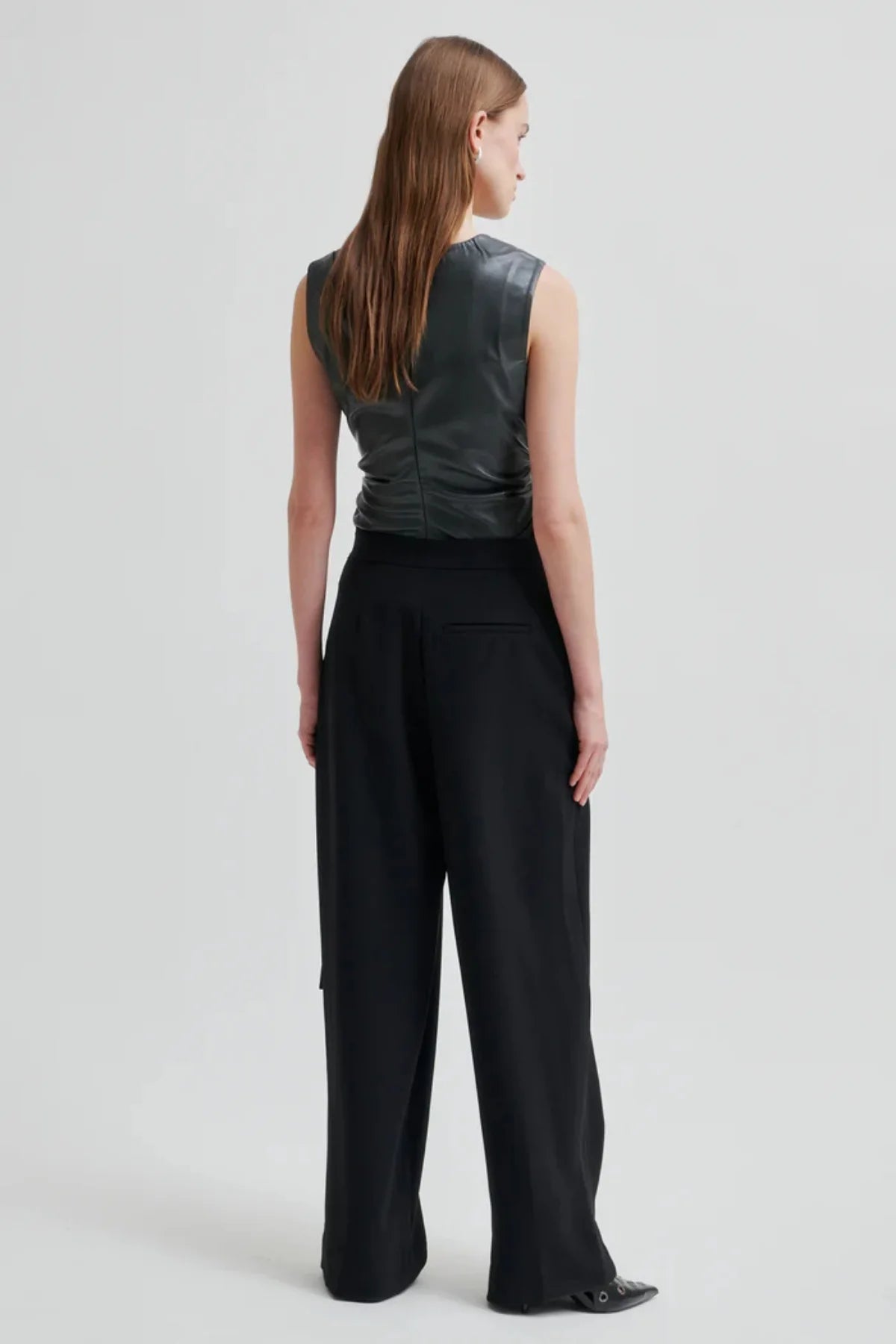Second Female | Fique Wrap Trousers | Black | Palm Boutique
