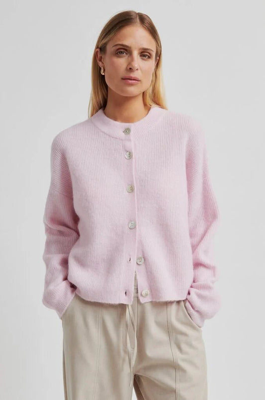 Second Female | Gabby Knit Cardigan | Pale Lilac | Palm Boutique