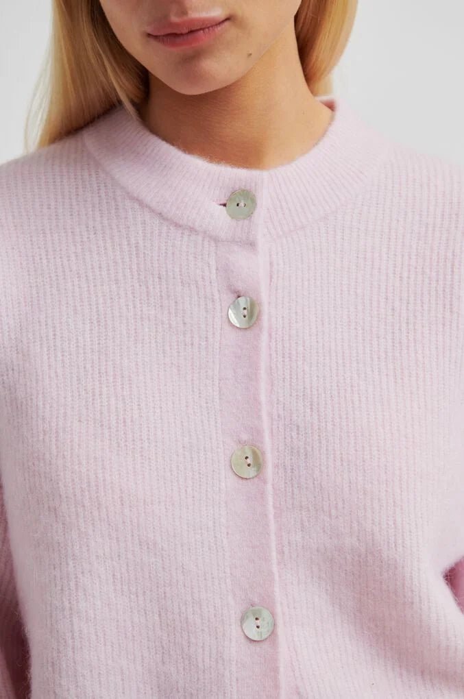Second Female | Gabby Knit Cardigan | Pale Lilac | Palm Boutique