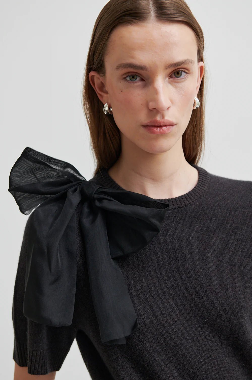 Second Female | Leara Knit O - Neck | Black | Palm Boutique