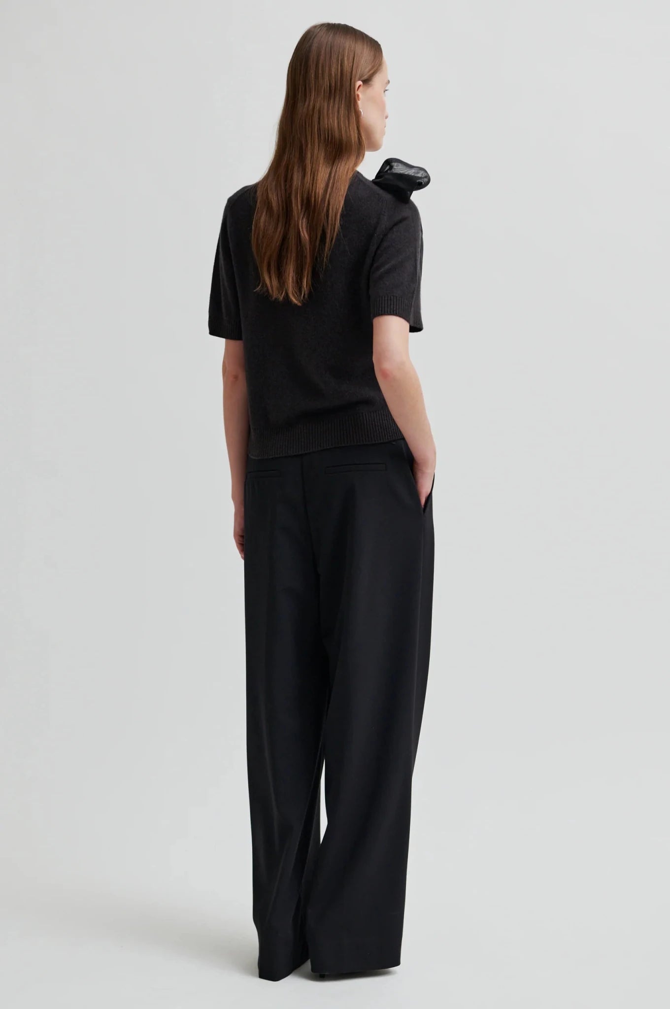 Second Female | Leara Knit O - Neck | Black | Palm Boutique
