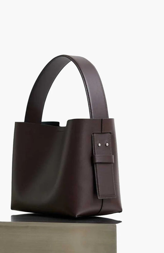 Second Female | Leata Leather Bag | Chocolate Plum | Palm Boutique