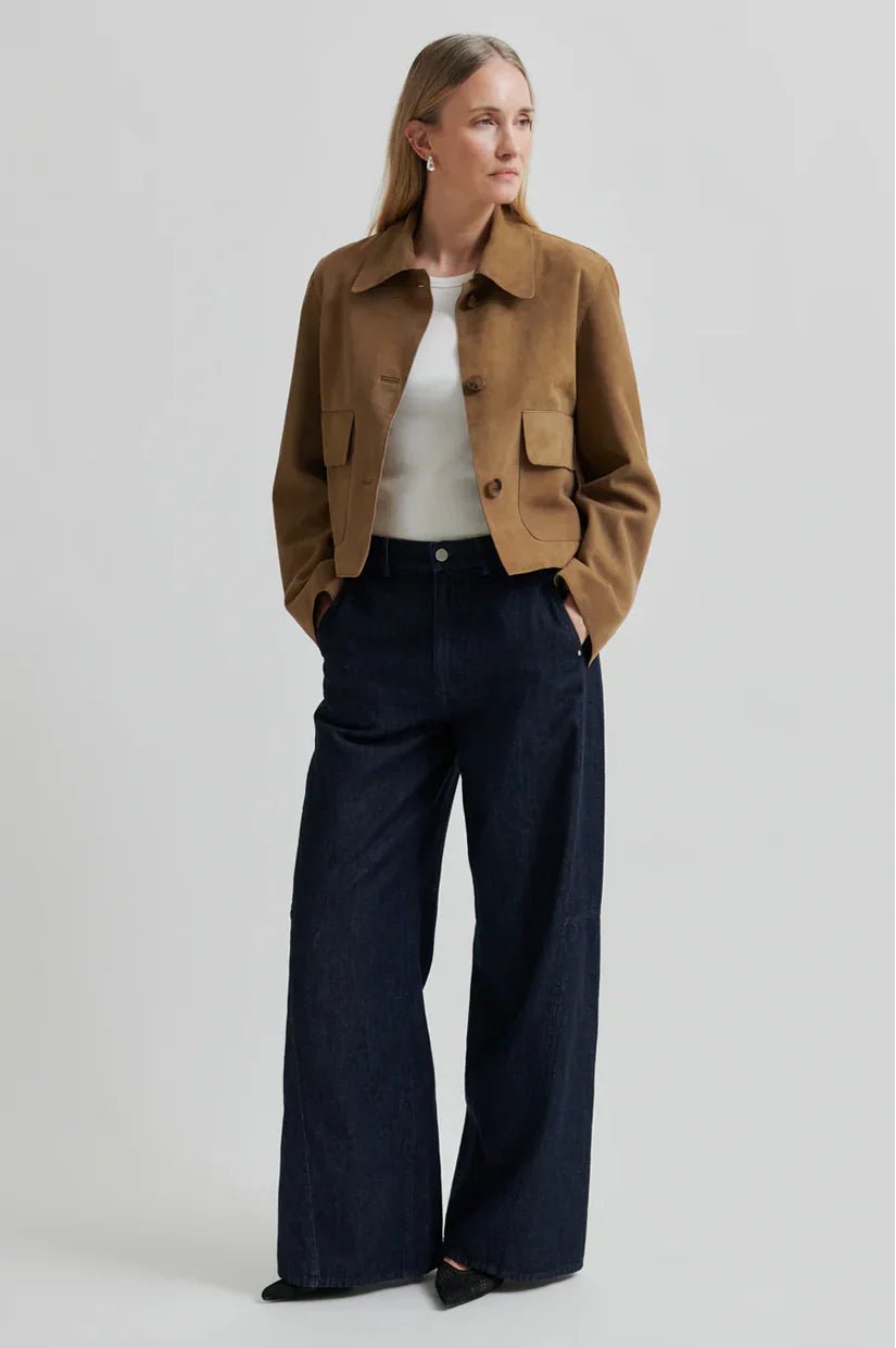 Second Female | Noomi Suede Jacket | Silver Mink | Palm Boutique