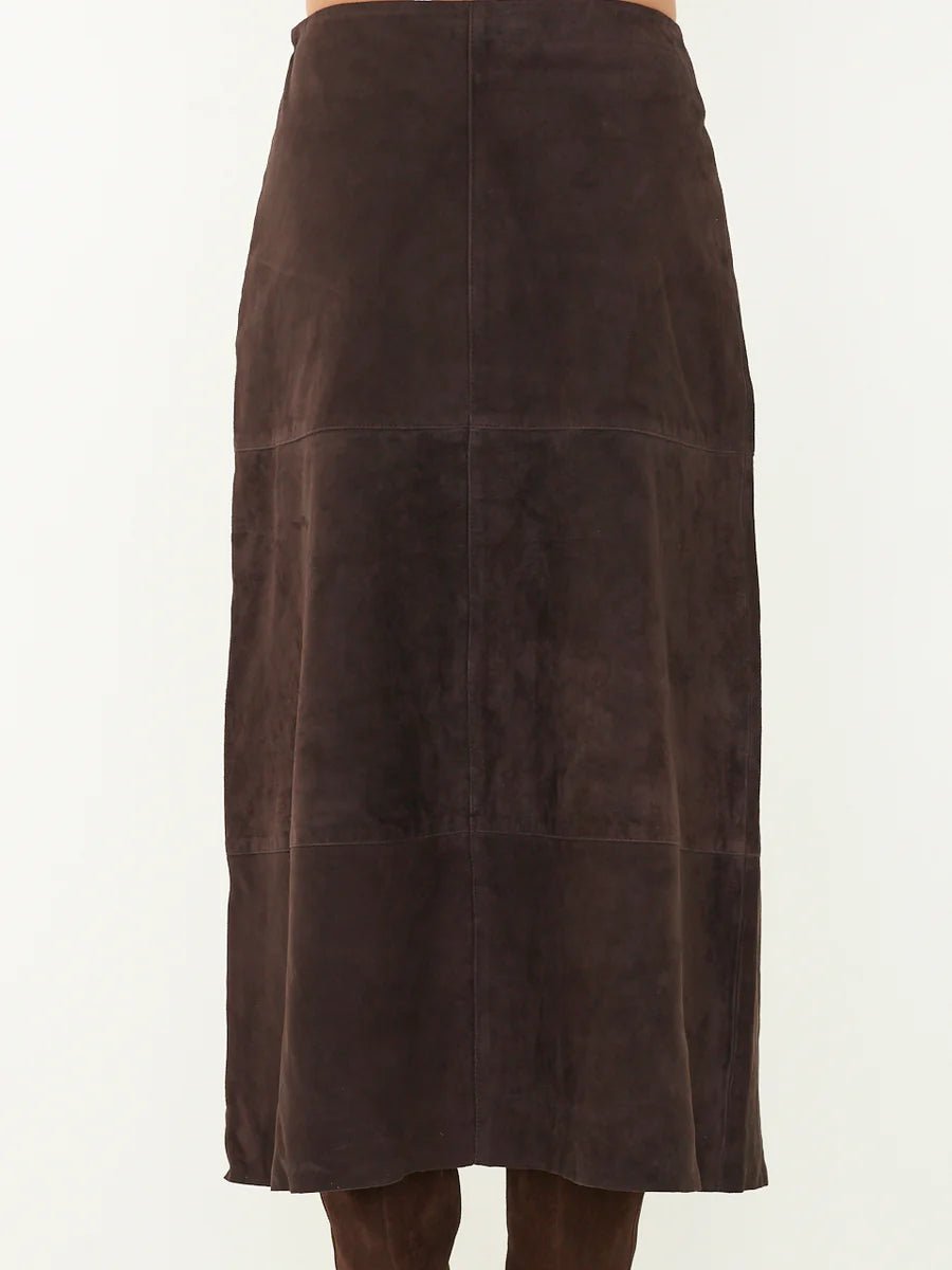 Second Female | Noormie Suede Skirt | Chocolate Plum | Palm Boutique