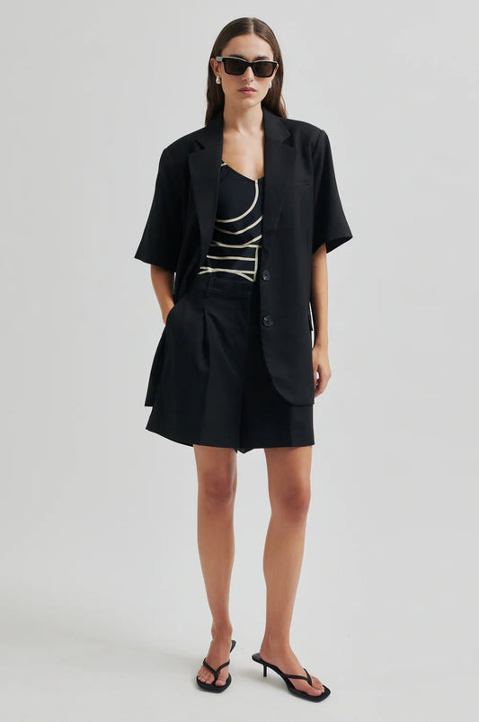 Second Female | Sharo SS Blazer | Black | Palm Boutique