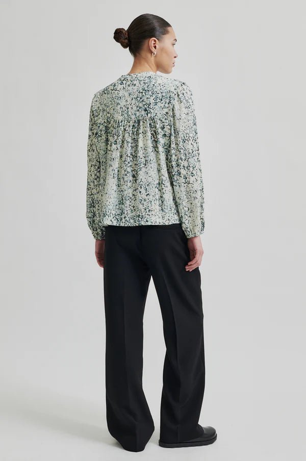 Second Female | Sisal Blouse | Slate Green | Palm Boutique