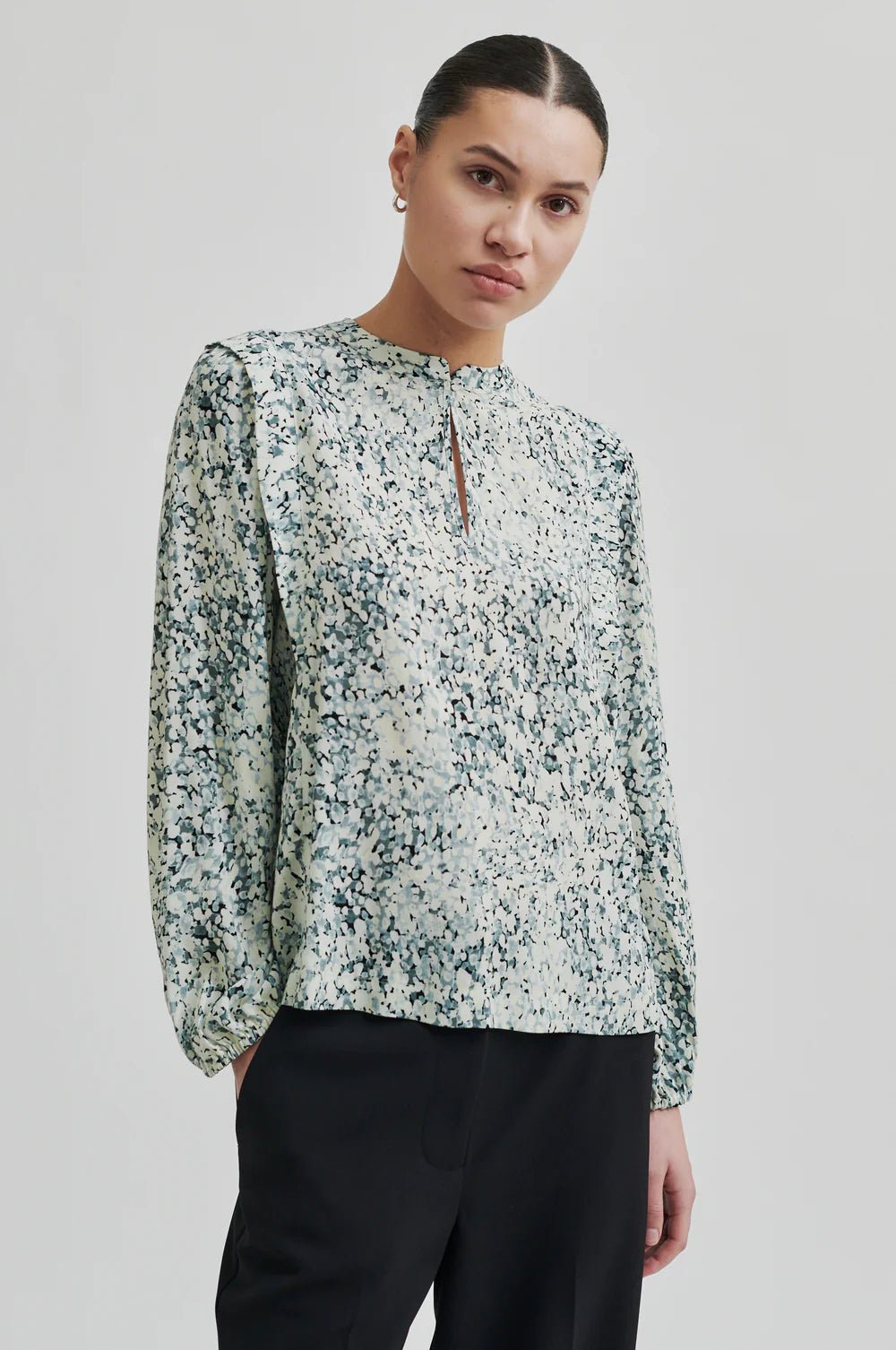 Second Female | Sisal Blouse | Slate Green | Palm Boutique