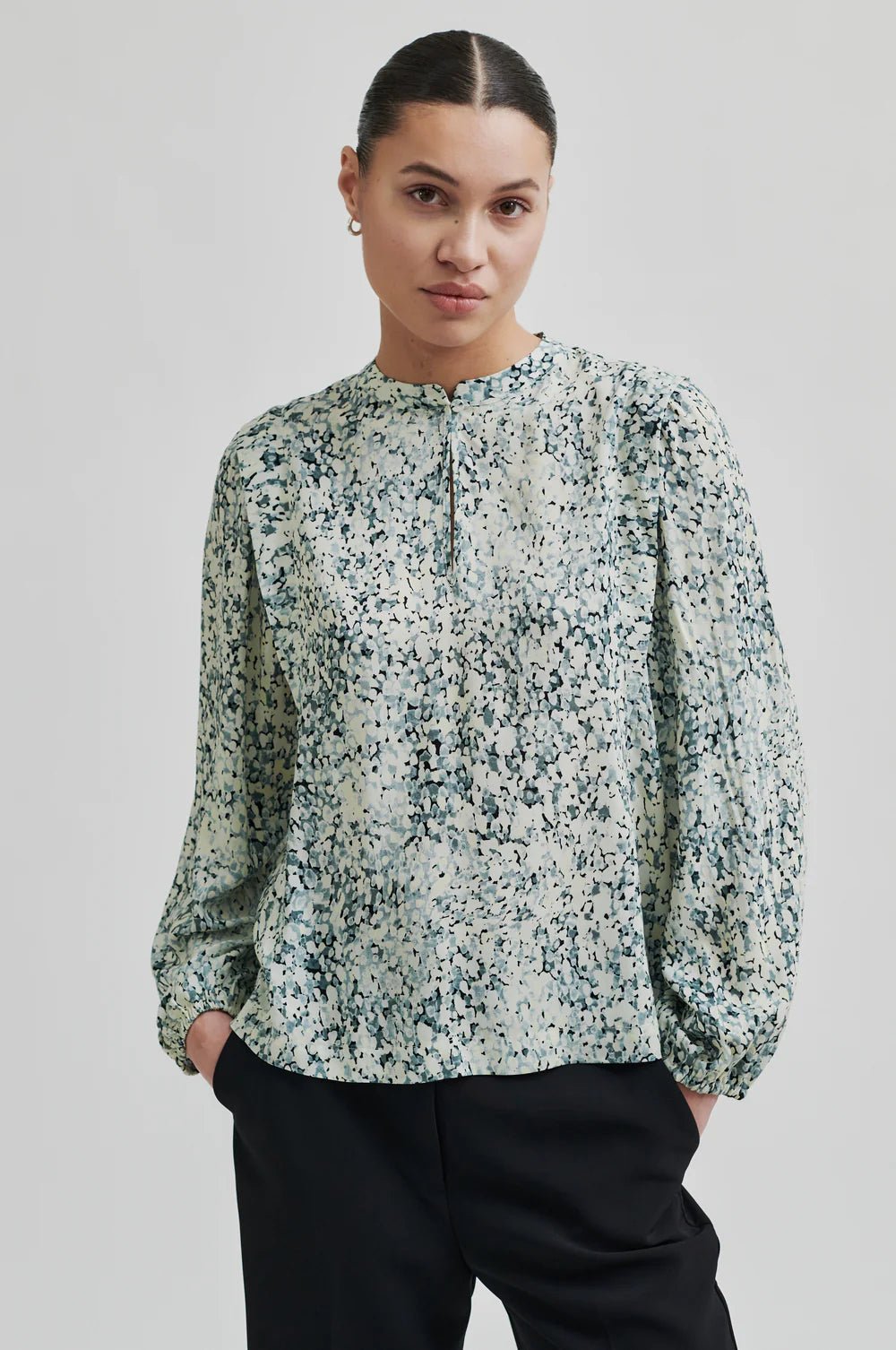 Second Female | Sisal Blouse | Slate Green | Palm Boutique