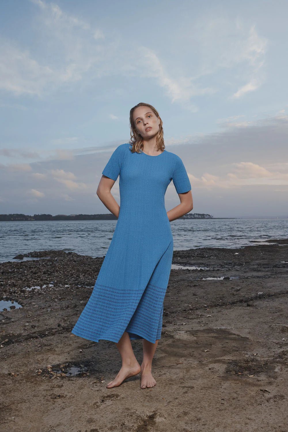 Standard Issue | Cotton Banded Dress | Surf | Palm Boutique