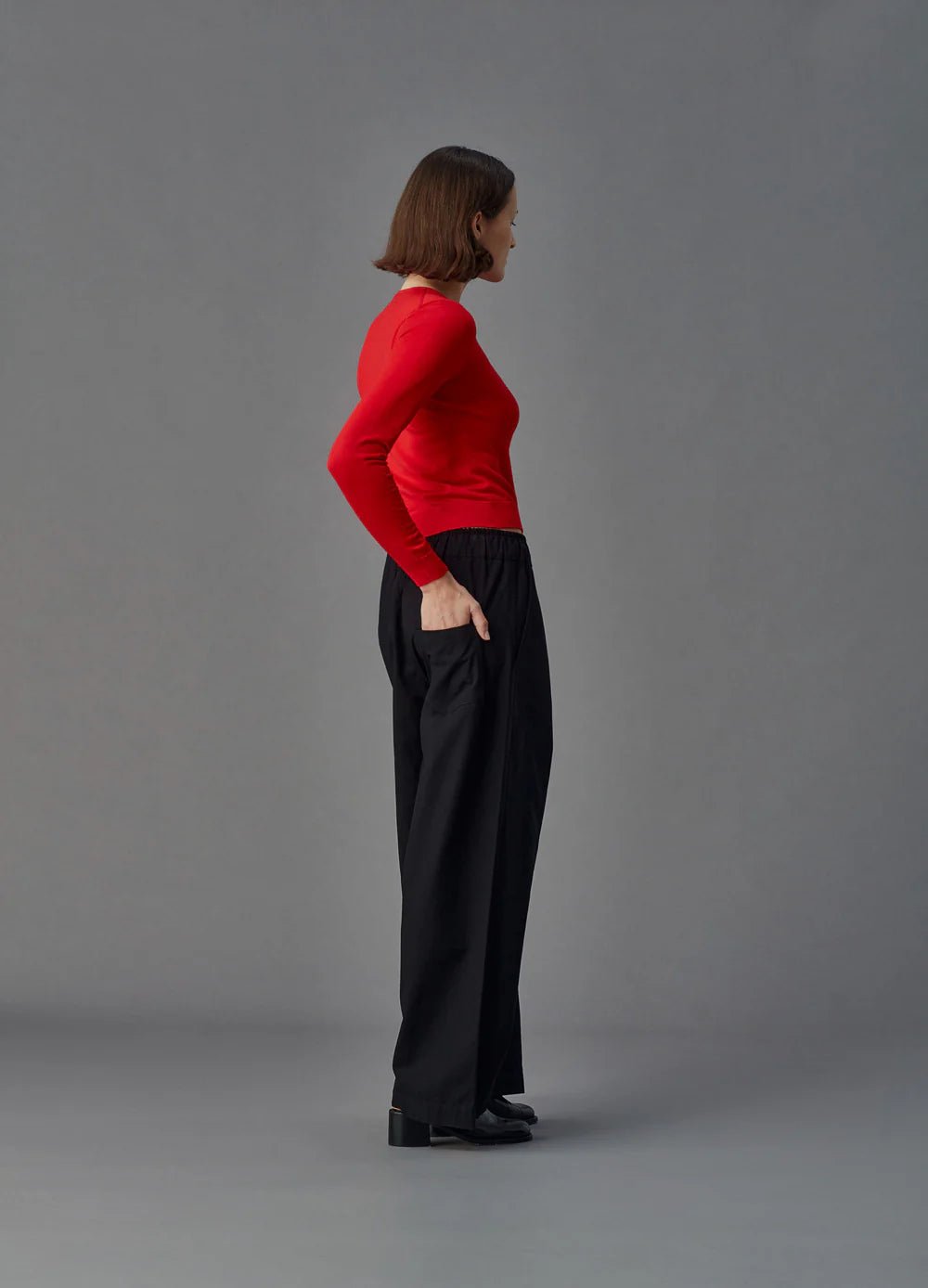 Standard Issue | Merino Crop Crew Cardi | Ribbon | Palm Boutique