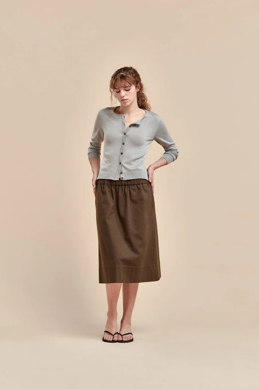 Standard Issue | Merino Crop Crew Cardi | Tin | Palm Boutique