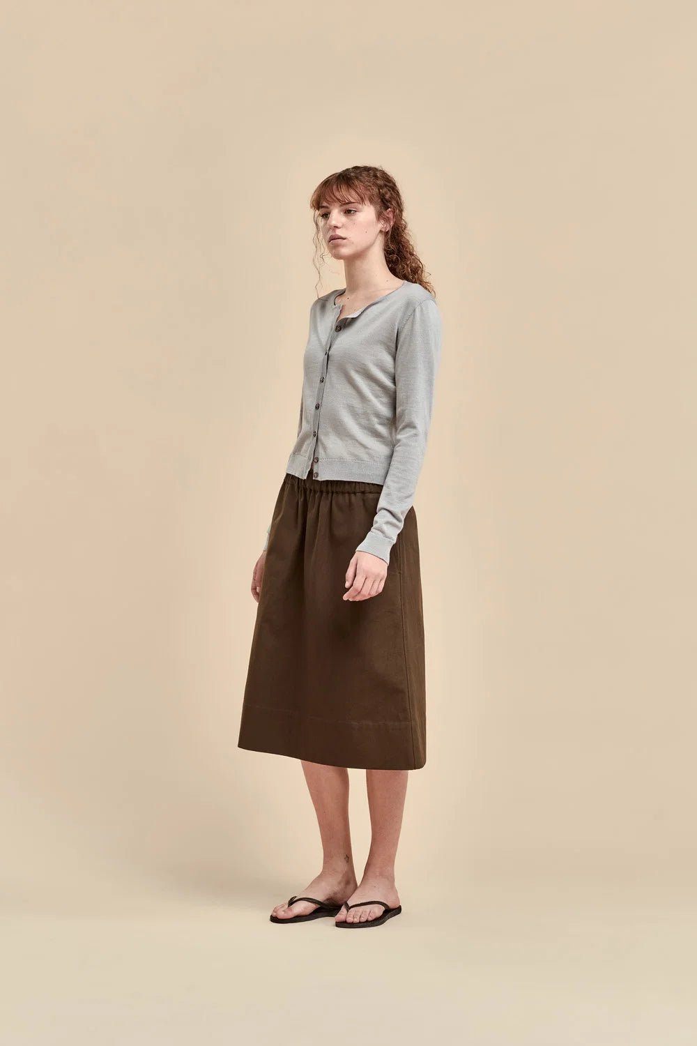 Standard Issue | Merino Crop Crew Cardi | Tin | Palm Boutique