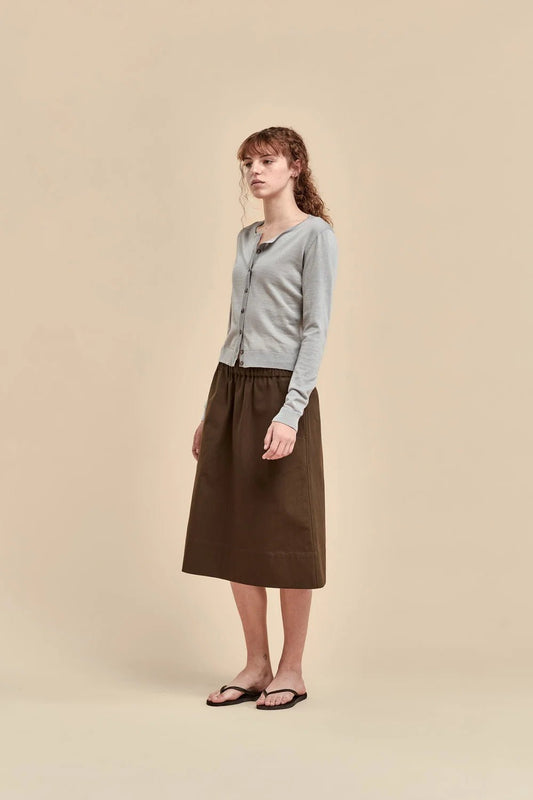 Standard Issue | Merino Crop Crew Cardi | Tin | Palm Boutique