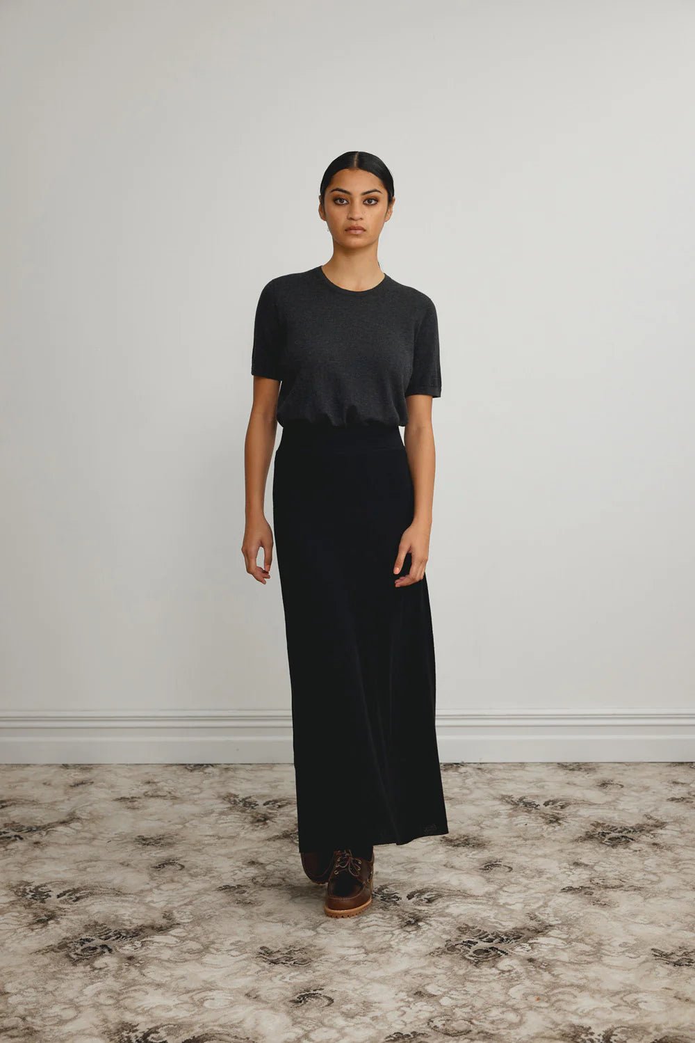 Standard Issue | Merino Flared Skirt | Black | Palm Boutique