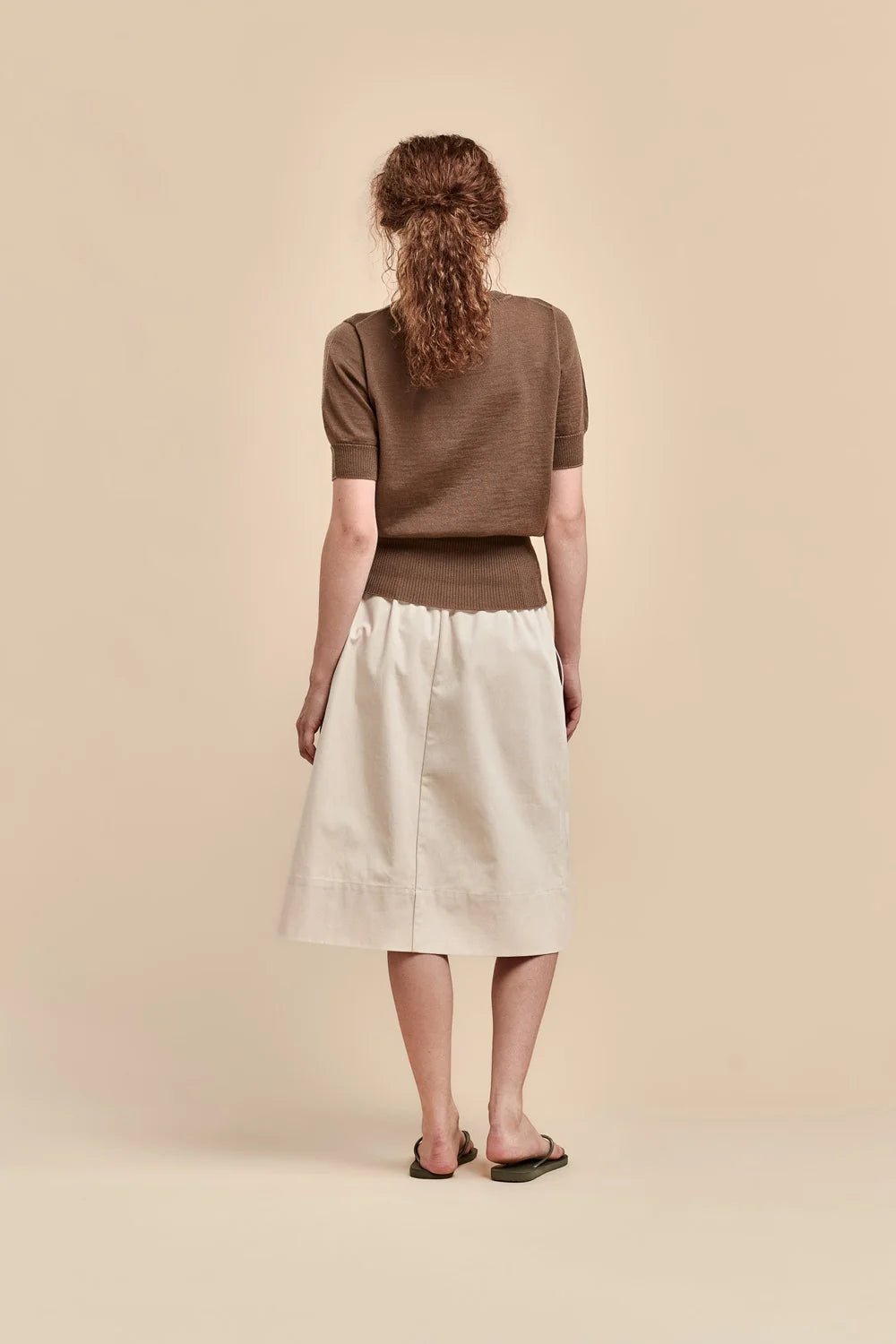 Standard Issue | Merino High Rib T-Shirt | Truffle | Palm Boutique