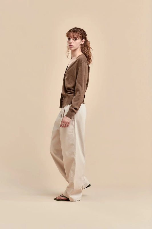 Standard Issue | Merino Long V Cardigan | Truffle | Palm Boutique