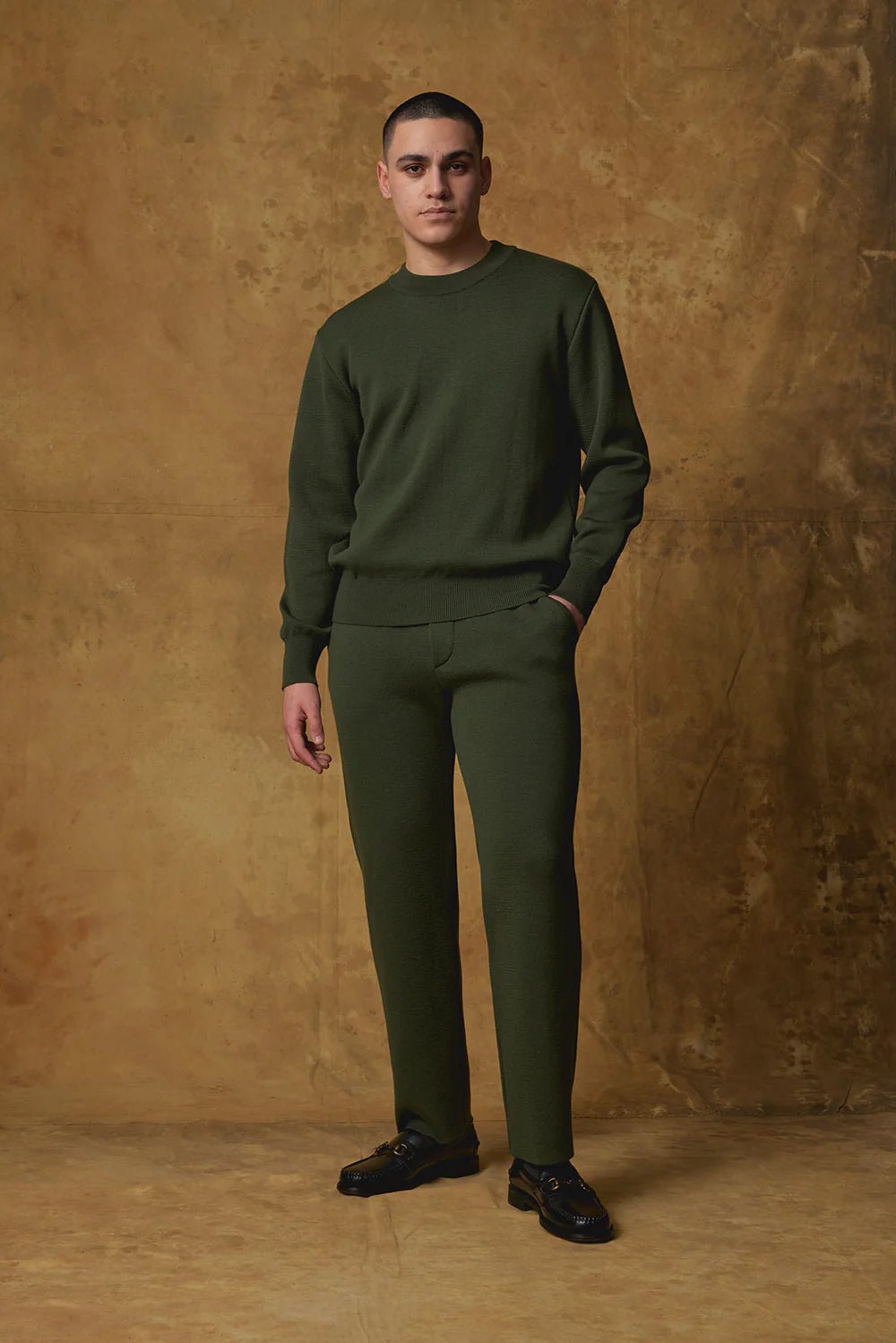 Standard Issue | Merino Milano Crew | Loden | Palm Boutique