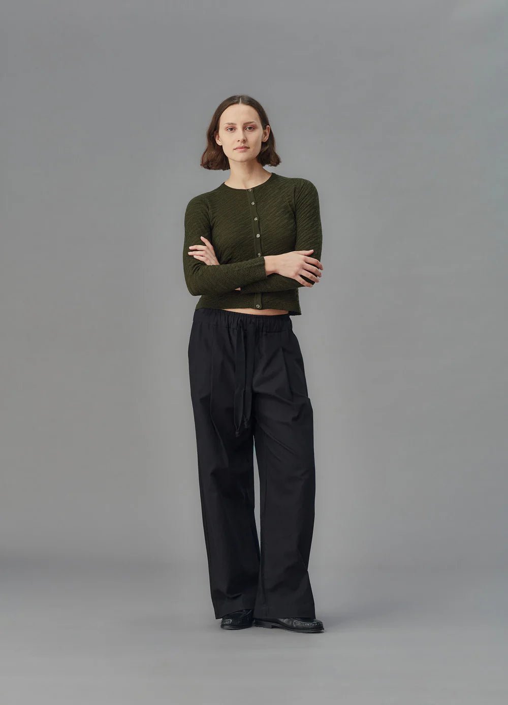 Standard Issue | Merino Slatch Cardigan | Smudge | Palm Boutique