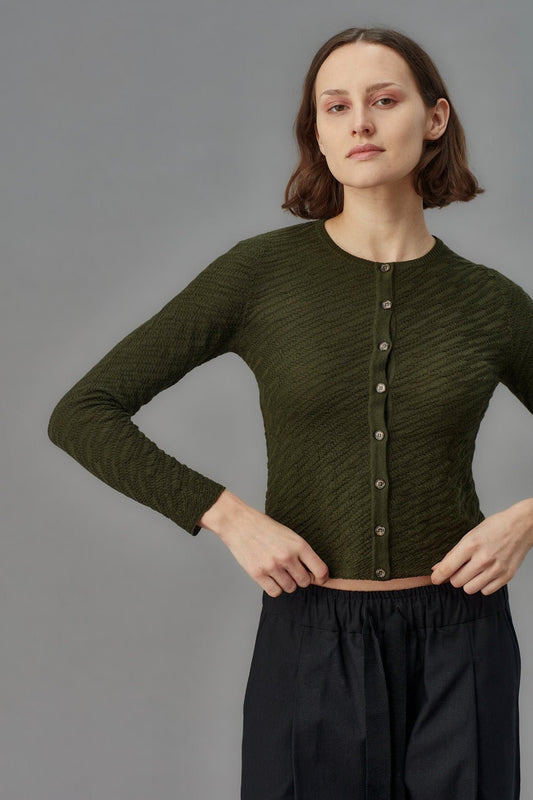 Standard Issue | Merino Slatch Cardigan | Smudge | Palm Boutique