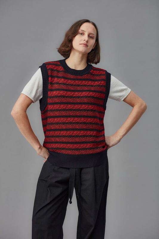 Standard Issue | Merino Universal Slatch Vest | Ribbon Stripe | Palm Boutique