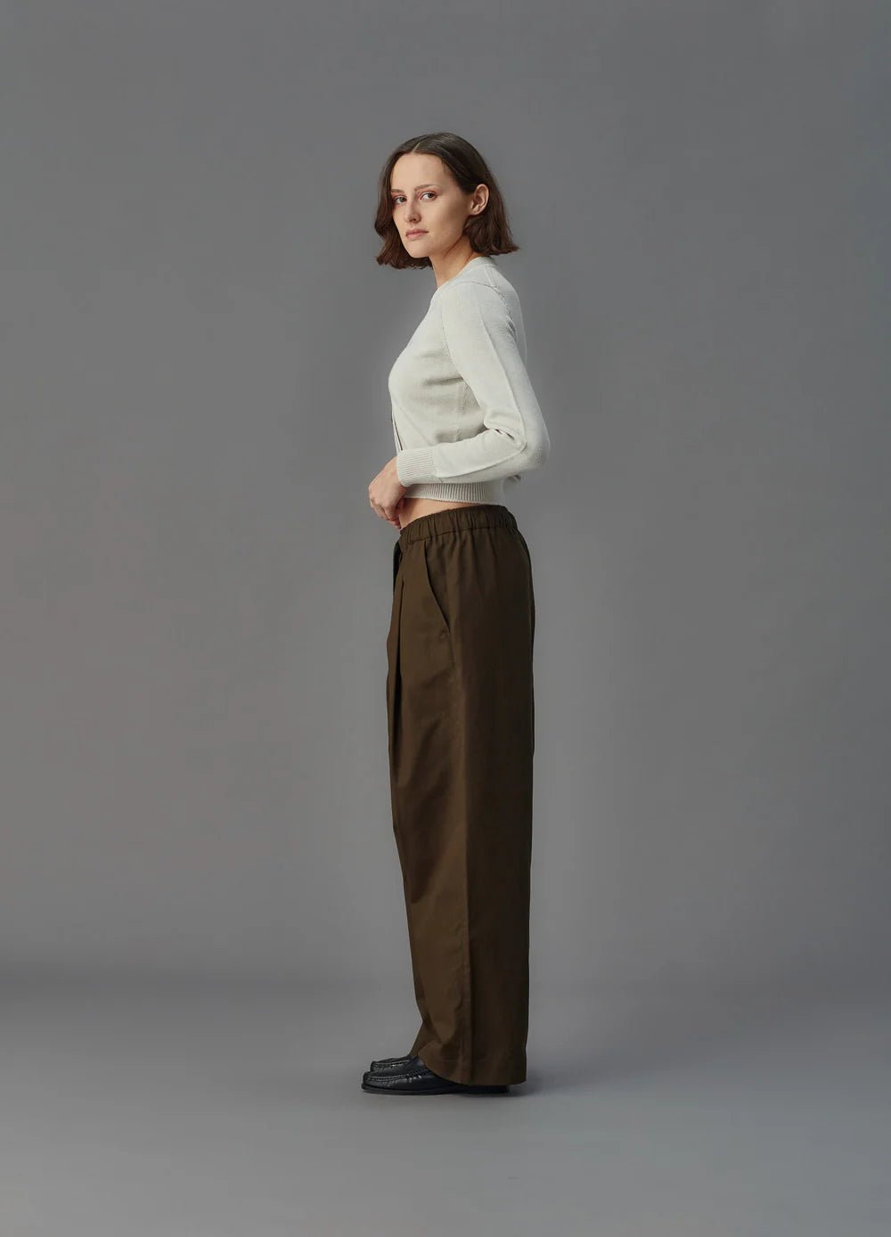 Standard Issue | Merino V Neck Cardigan | Alabaster | Palm Boutique