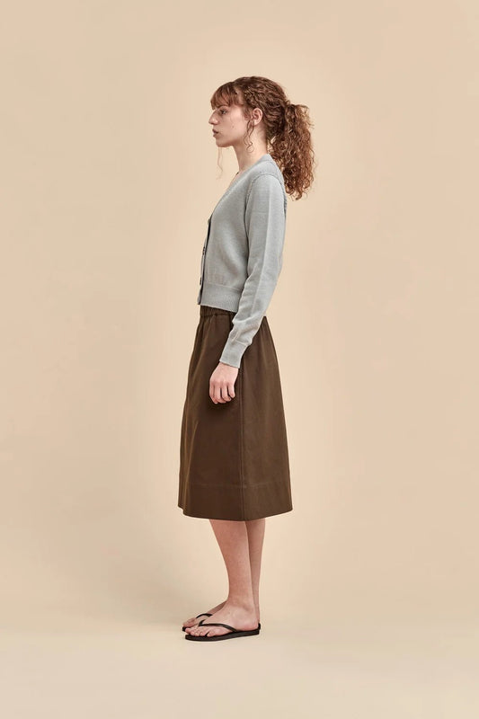 Standard Issue | Merino V Neck Cardigan | Tin | Palm Boutique
