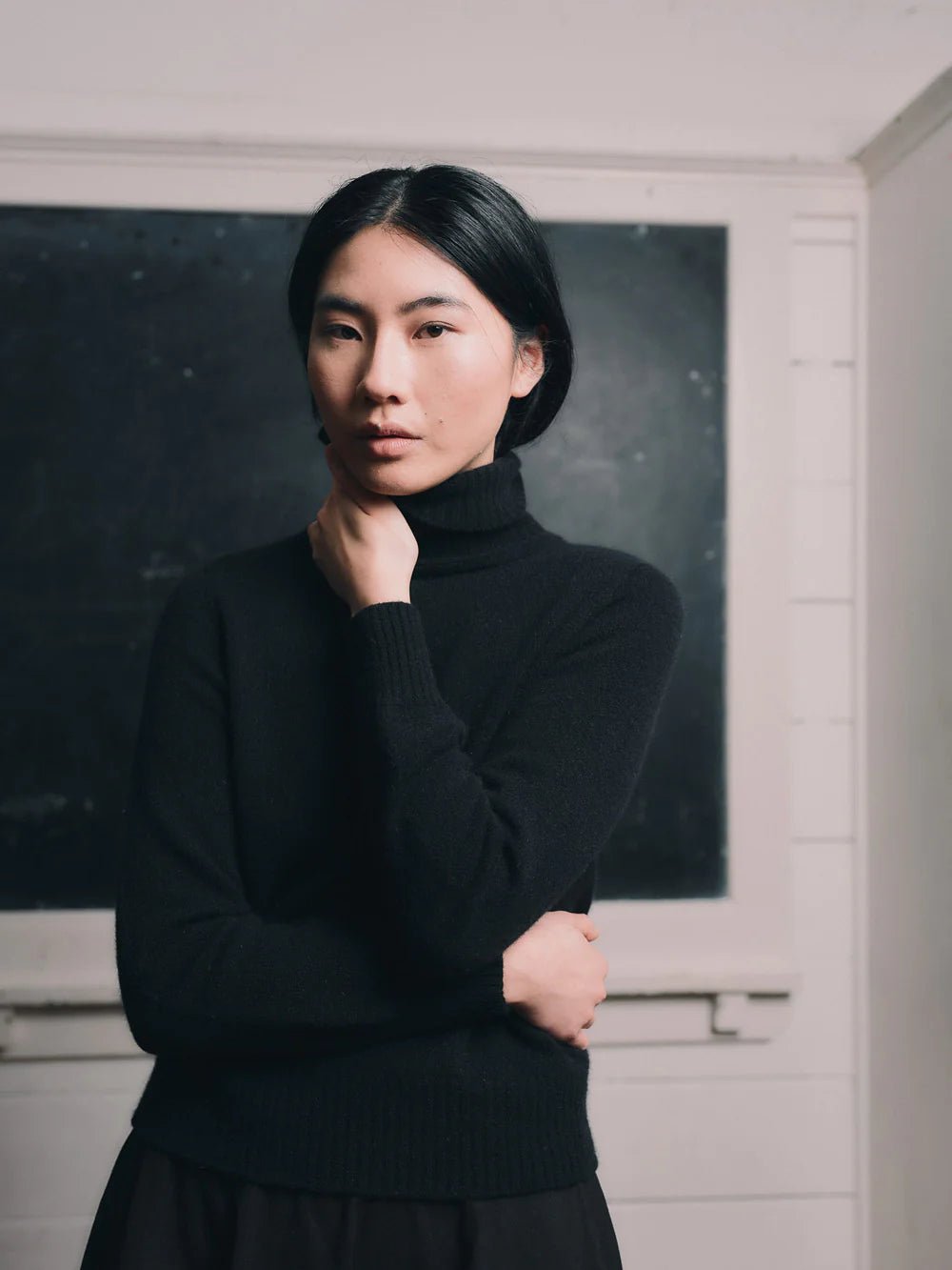 Standard Issue | Okewa Crop Funnel Neck | Black | Palm Boutique