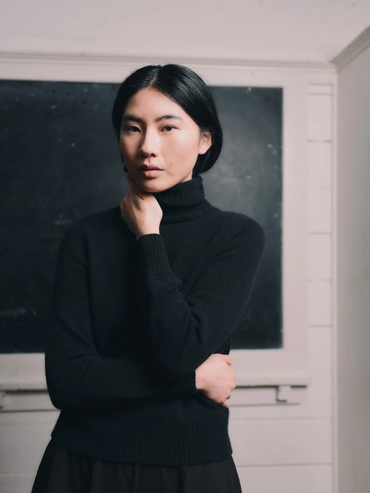 Standard Issue | Okewa Crop Funnel Neck | Black | Palm Boutique