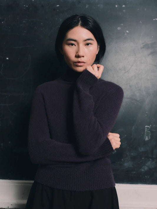 Standard Issue | Okewa Crop Funnel Neck | Violet | Palm Boutique