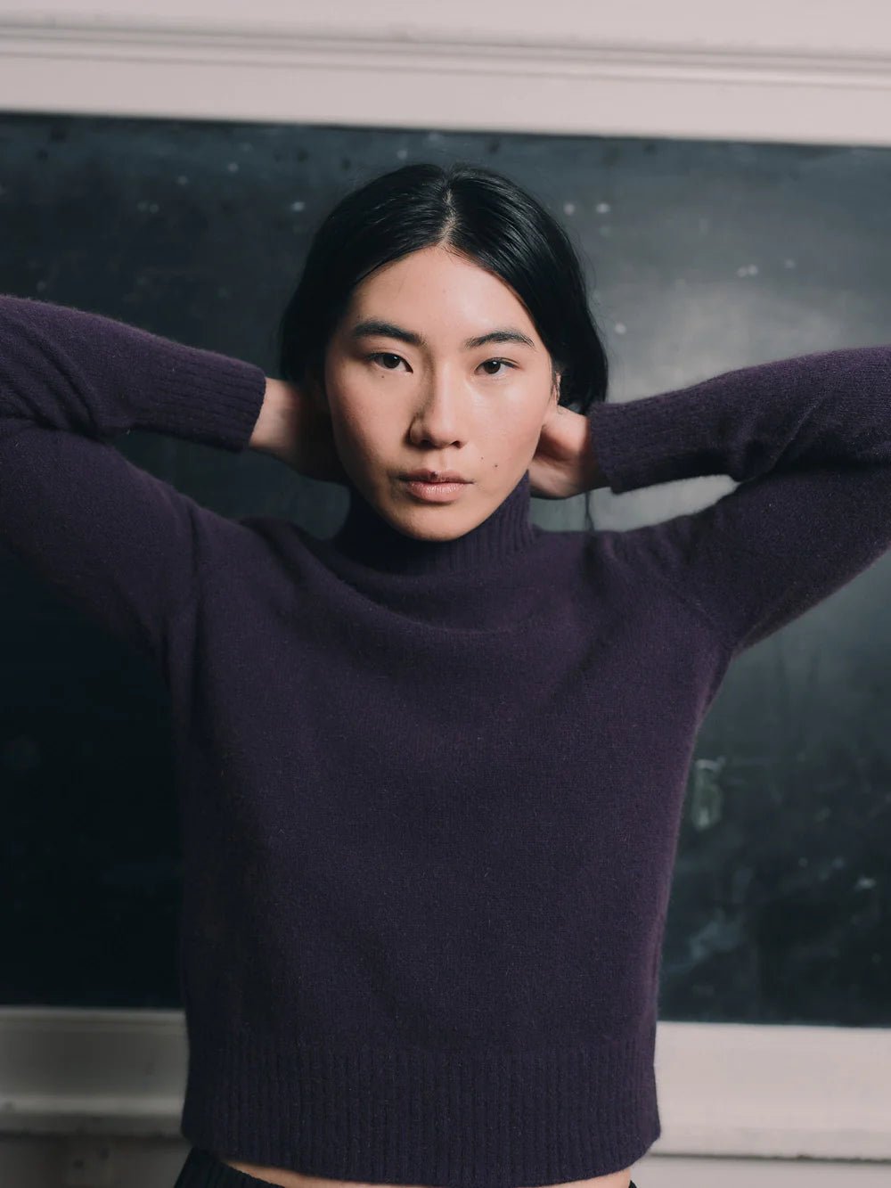 Standard Issue | Okewa Crop Funnel Neck | Violet | Palm Boutique