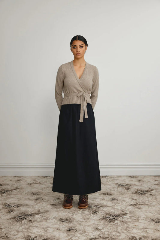 Standard Issue | Okewa Wrap Cardigan | Buff | Palm Boutique