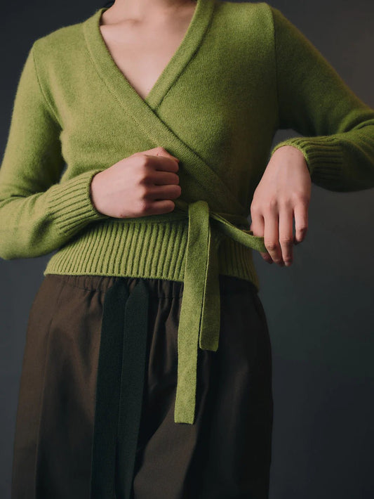 Standard Issue | Okewa Wrap Cardigan | Herb | Palm Boutique